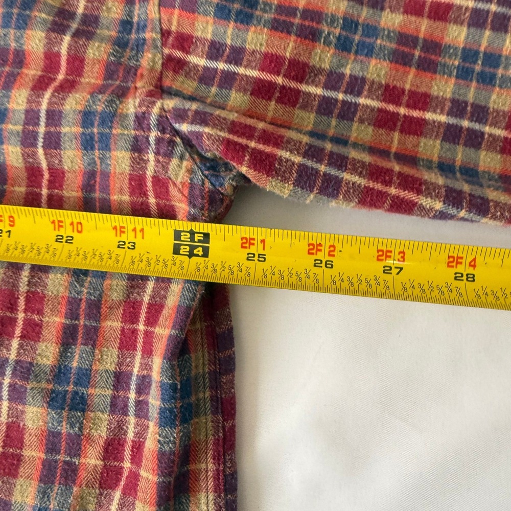 GANT Mens XL Red Plaid Flannel Button Up Shirt Tisberry Cloth 100 Cotton - Picture 10 of 11